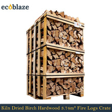 Load image into Gallery viewer, Ecoblaze Kiln Dried Birch Hardwood Firewood Logs 3.34m³ Crate for Wood Burner