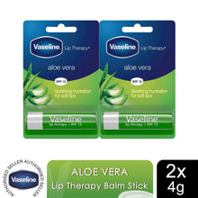 Load image into Gallery viewer, Vaseline Lip Balm Stick Aloe Vera 4g, 2 Pack Lip Therapy Moisturising Lip Care