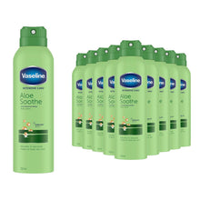Load image into Gallery viewer, Vaseline Intensive Care Spray Body Moisturiser Aloe Soothe 190ml, 12 Pack