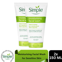 Load image into Gallery viewer, Simple Face Wash Range-Moisturising, Refreshing, Clear Pore Scrub or Glow, 150ml