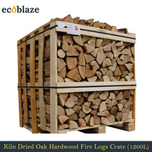 Load image into Gallery viewer, Ecoblaze Kiln Dried Oak Hardwood Firewood Logs 1200L for Wood Burner, Brown 001