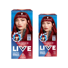 Load image into Gallery viewer, LIVE Colour Hair Dye UB088 Dark Red Permanent Intense Colour, 2 Pack