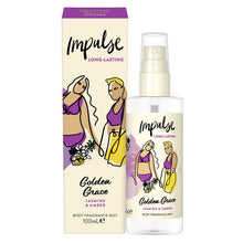 Load image into Gallery viewer, Impulse Body Mist Golden Grace with Jasmine &amp; Amber Fragrance 100ml, 6 Pack