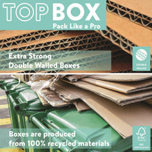 Load image into Gallery viewer, 15x Topbox Large 48 Litre Double Walled Moving and Storage Boxes