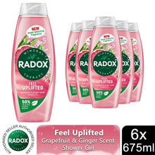 Load image into Gallery viewer, 6x Radox Shower Gel Feel Uplifted With Grapefruit &amp; Ginger Scent - 675 ml