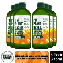 Load image into Gallery viewer, Original Source Body Wash I&#39;m Plant Based Lemongrass and Sweet Orange 335ml, 6pk