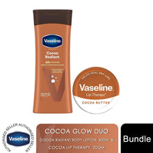 Load image into Gallery viewer, Vaseline Body Care Duo Cocoa Radiant Lotion 400ml &amp; Cocoa Lip Therapy 20g