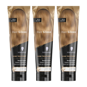 Schwarzkopf Hair Gloss Shine Light Brown, Beige Blonde & Cacao Brown, 150ml