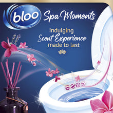 Load image into Gallery viewer, Bloo Toilet Rim Block Spa Moments Vitality &amp; Essential Oils for Freshness 6 Pk