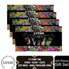 Load image into Gallery viewer, Lynx IT'S GAME TIME 48H Protection Body Spray Collection 5 Pcs Gift Set for Him