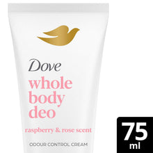 Load image into Gallery viewer, Dove Whole Body Odour Protection Deodorant Cream Raspberry &amp; Rose 75ml, 6 Pack