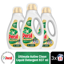 Load image into Gallery viewer, Persil Ultimate Liquid Detergent Active Clean Stain Removal 31 Washes 837ml, 3pk