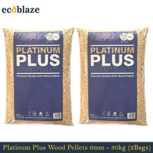 Load image into Gallery viewer, Platinum Plus Wood Pellets 30kg Bag 6mm for Ooni Pizza Oven, Fire Pit and BBQ