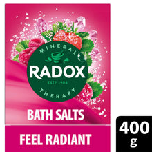 Load image into Gallery viewer, Radox Mineral Therapy Feel Radiant Relaxing Stress Relief Bath Salts 400g, 6pk