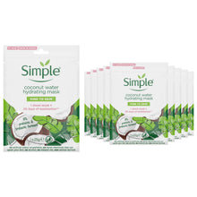 Load image into Gallery viewer, Simple Coconut Water Sheet Mask with 8% Pre-Probiotic Ferment, 5/10/20x, 25g