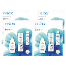 Load image into Gallery viewer, Dove Relax Trio Gift Set with Hydrate Bodywash, Body Lotion &amp; Classic Deodorant