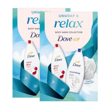 Load image into Gallery viewer, DOVE Relax Body Wash Collection Gift Set 2 piece, Choose your pack 1,2,3 or 4
