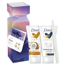 Load image into Gallery viewer, Dove Restore Hand Collection Treats 2 Pieces Gift Set for Her with Nail File