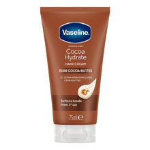 Load image into Gallery viewer, Vaseline Hand Cream Intensive Care Pure Cocoa Butter Cocoa Hydrate 75ml, 3 Pack