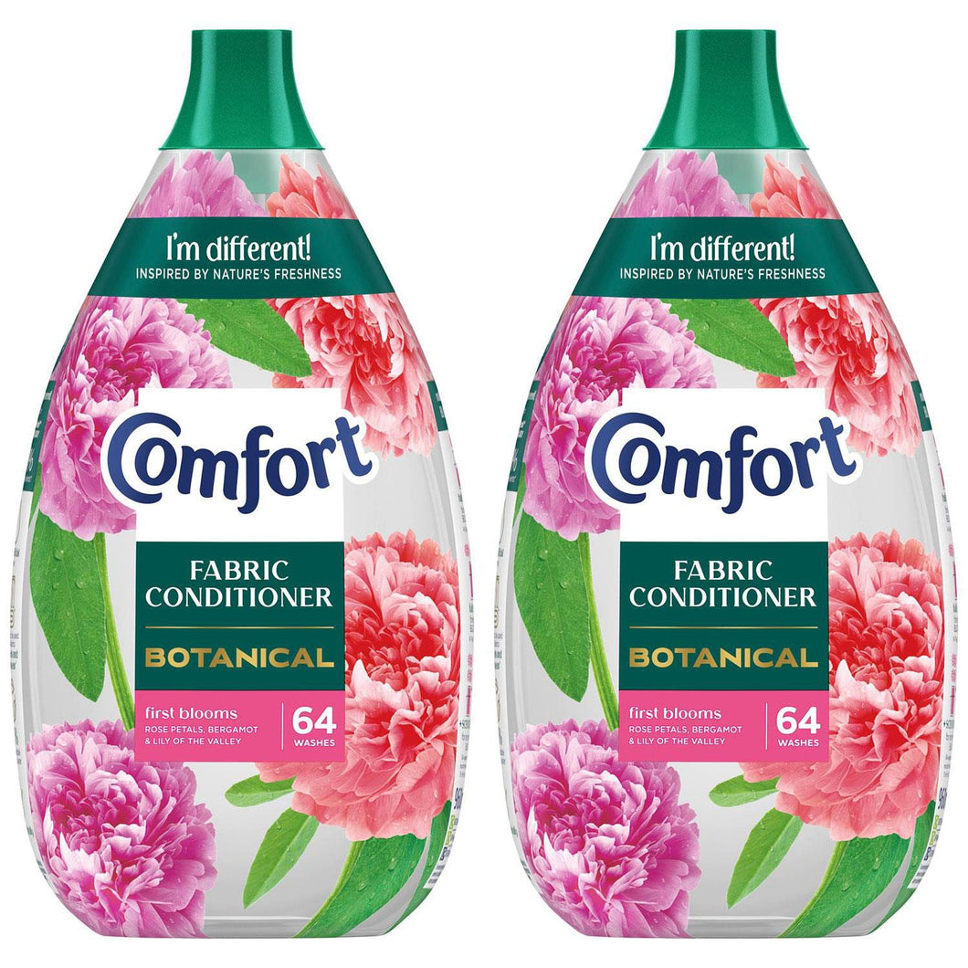 Comfort Botanical Fabric Conditioner First Blooms Softner 960ml 64 Washes, 2 pk