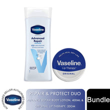 Load image into Gallery viewer, Vaseline Advanced Repair Body Lotion &amp; Lip Therapy Duo 400ml + 20g
