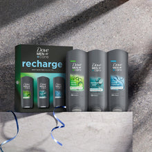 Load image into Gallery viewer, Dove Men+Care Gift Set Recharge Trio Clean Comfort Extra Fresh Eucalyptus Mint
