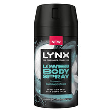 Load image into Gallery viewer, Lynx Lower Body Spray Coconut + Sandalwood 72Hrs of Freshness 100ml, 3 Pack