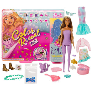 Barbie Color Reveal Peel Mermaid Fashion Doll with Accessories