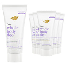 Load image into Gallery viewer, Dove Whole Body Odour Protection Deodorant Cream Lavender &amp; Camomile 75ml, 6 pk