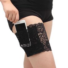 Load image into Gallery viewer, Unisex Elastic Anti-Chafing Thigh Band or Women's Lace Thigh Band with Pocket