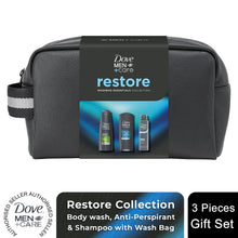 Load image into Gallery viewer, Dove Men+Care Gift Set Restore Clean Comfort Bodywash, Shampoo, Deodorant &amp; Pad