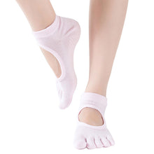 Load image into Gallery viewer, Flo Fashion Women's Full Toe Non-Slip Grip Yoga Sports Socks Baby Pink
