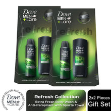 Load image into Gallery viewer, Dove Men+Care Refresh Extra Fresh 2 Pieces Gift Set for Him with Sports Towel