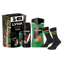 Load image into Gallery viewer, Lynx FRESHEN UP THE GAME Africa &amp; Jungle Fresh Duo Gift Set for Him with Socks
