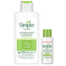 Load image into Gallery viewer, Simple Hydrating Light Moisturiser Bundle 50ml &amp; 125ml 3 Pack