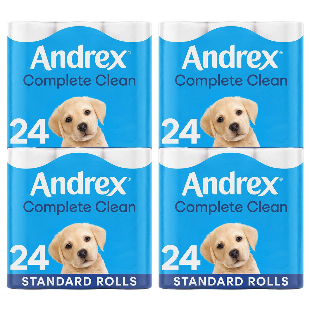 Andrex Toilet Roll Classic White Fragrance-Free 2 Ply Toilet Paper, 96 Rolls