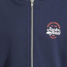 Load image into Gallery viewer, Jack &amp; Jones Jjbrat Boys Sweat Zip Hoodies 2 Pack Navy Rose Jumper Size 128