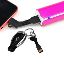 Load image into Gallery viewer, Aquarius 2 in 1 Keychain with Micro USB Charging &amp; Data Cable, Black
