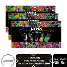 Load image into Gallery viewer, Lynx IT'S GAME TIME 48H Protection Body Spray Collection 5 Pcs Gift Set for Him