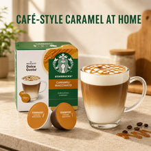 Load image into Gallery viewer, Nescafe Dolce Gusto Starbucks Coffee Pods Caps Box of 12 Caramel Macchiato