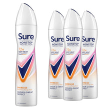 Load image into Gallery viewer, Sure Women Energise Deodorant Spray with 72H Nonstop Protection 250ml, 6 Pack