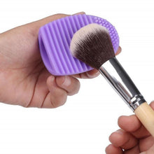Load image into Gallery viewer, Silicone Egg Sponge Scrubber Make-Up Brush Cleaner - Purple