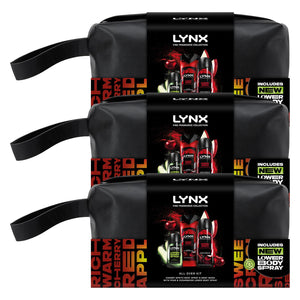 Lynx Fine Fragrance Washbag Gift Set, Premium Cherry Spritz and Pear Scent