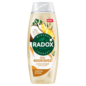12x Radox Mineral Therapy Feel Nourished Shower Cream Coconut & Pineapple, 450ml