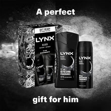 Load image into Gallery viewer, Lynx Black THE WINGMEN Body Spray &amp; Body Wash Duo Gift Set for Him