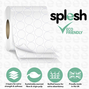 Splesh by Cusheen Quilted Lavender Fragrance 3 Ply Toilet Tissue Paper 36 Rolls