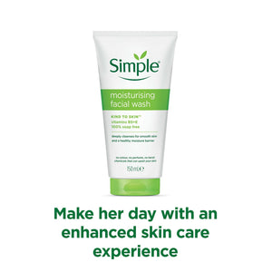 Simple Skin Kind Collection Facial Wash Gift Set for Her with Facial Jade Roller