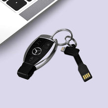Load image into Gallery viewer, Aquarius 2 in 1 Keychain with Micro USB Charging &amp; Data Cable, Black