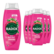 Load image into Gallery viewer, Radox Mineral Therapy Feel Radiant Shower Gel Revitalising Body Wash 450ml, 6pk