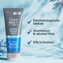 Load image into Gallery viewer, Dove Men+Care Whole Body Deodorant Cream Marine &amp; Blue Cypress 75ml, 6 pack